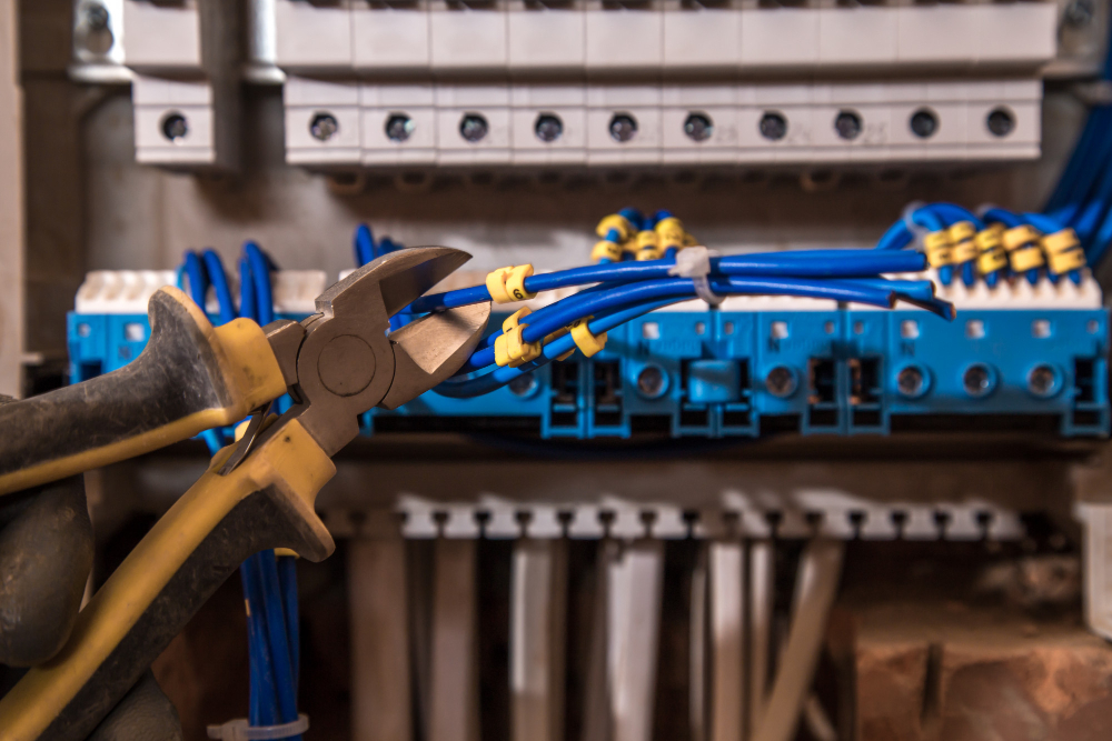 assembly-electrical-panel-electrician-job-robot-with-wires-circuit-breakers